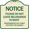 Signmission Do Not Leave Belongings in Sight Management Is Not Liable for Theft or Damage, A-DES-TG-1818-23529 A-DES-TG-1818-23529 - alternate 1